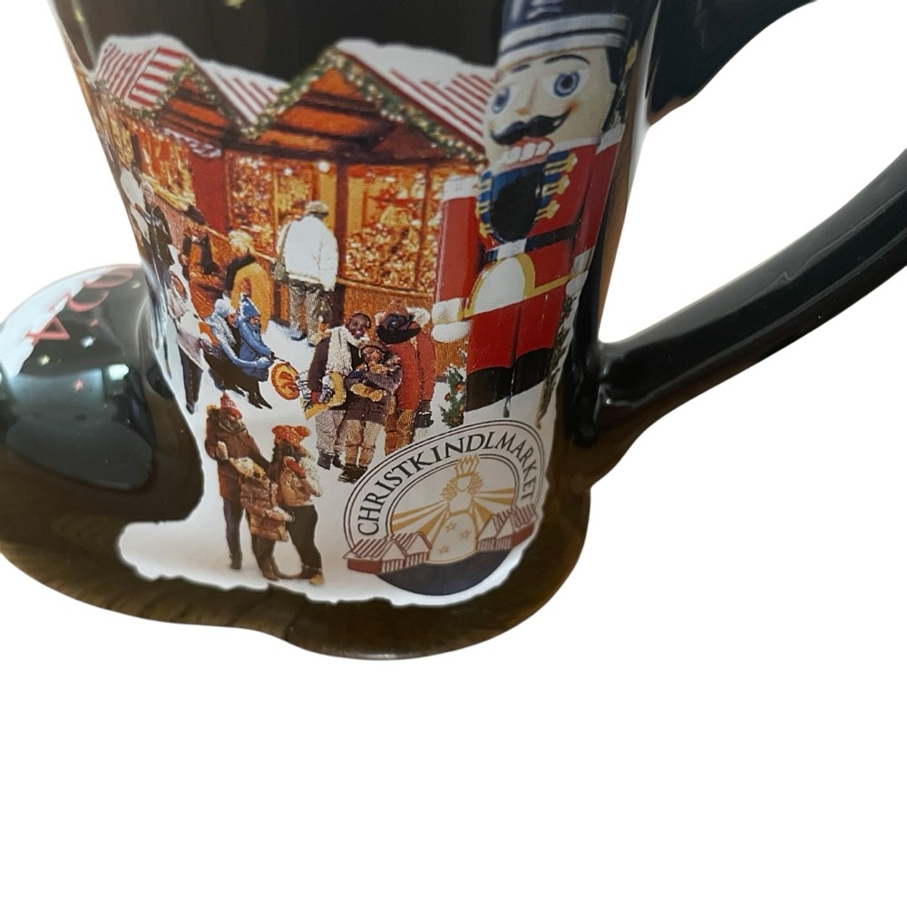 Christkindlmarket Christmas Boot Mug Set Of 2 Black Red Home Size One Size - Picture 3 of 8